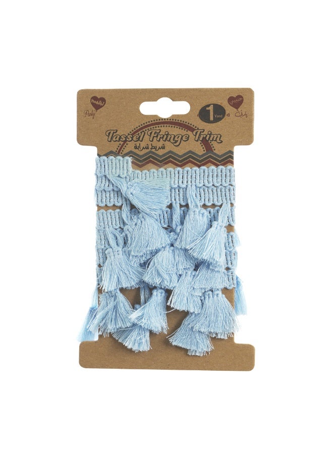 Habibi Party Tassels – 1 Yard Blue Color, 4.5 cm for DIY Crafts & Decoration - Image 2